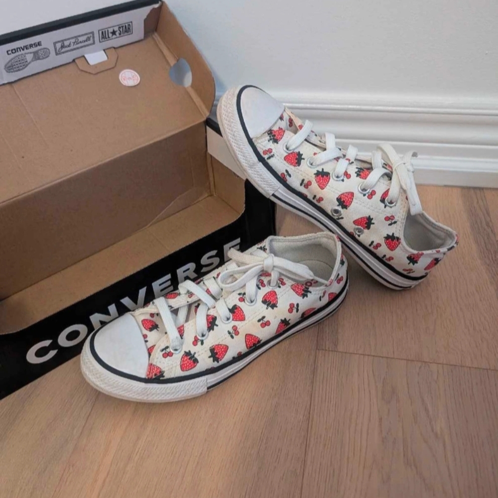 Converse Strawberry And Cherry Print Sneakers